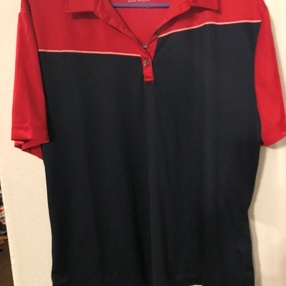 Monterey Club Blue and Red short sleeve Golf Shirt - Picture 1 of 5